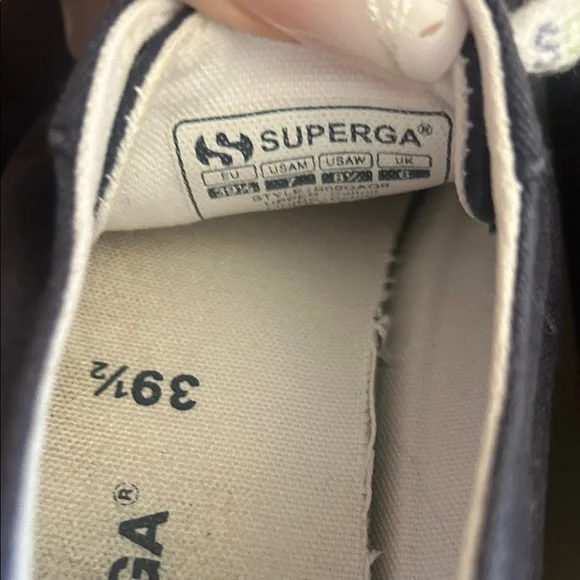 Superga Dark Canvas Sneakers with Colorful Details - Picture 5 of 5